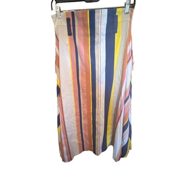 Tanya Taylor Alibi Striped Shelby Tie Waist Skirt Size 8 - Picture 4 of 6